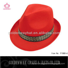 Promotional mens red fedora hats